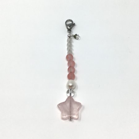 keychain mala, mala, rose quartz, crystal accessories, imprintable crystals