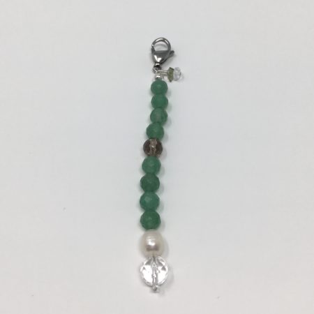 crystal keychain, crystal accessories, imprintable crystals, green aventurine