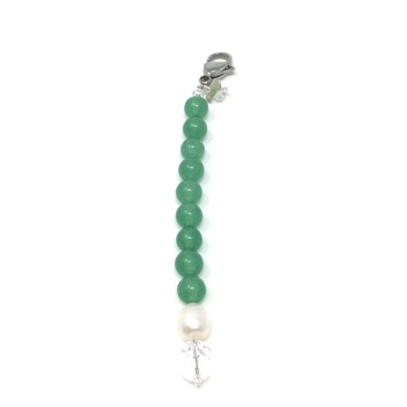 crystal keychain, crystal accessories, imprintable crystals, green agate