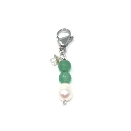 crystal accessories, charm, pet charm, green agate