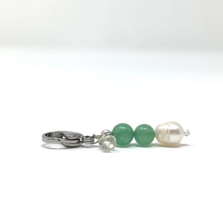 crystal accessories, charm, pet charm, green agate