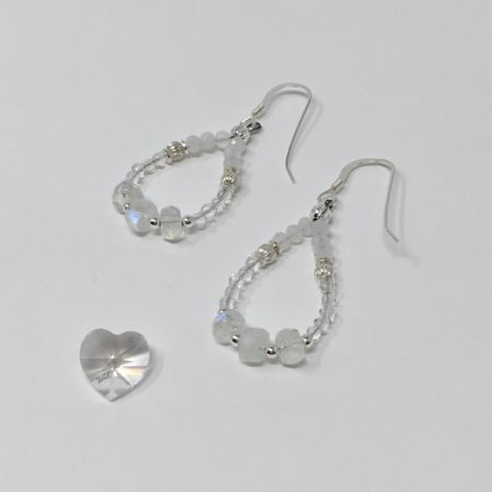 elegant jewelry, elegant earrings, rainbow moonstone earrings, feminine earrings, moonstone earrings