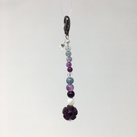 purple fluorite, crystal healing, crystal jewelry, fluorite keychain, fluorite mala