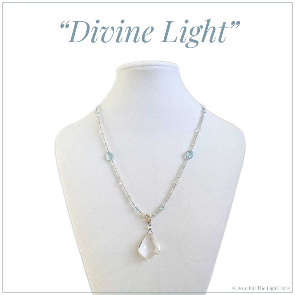 divine light, healing crystals, pure light, crystal necklace